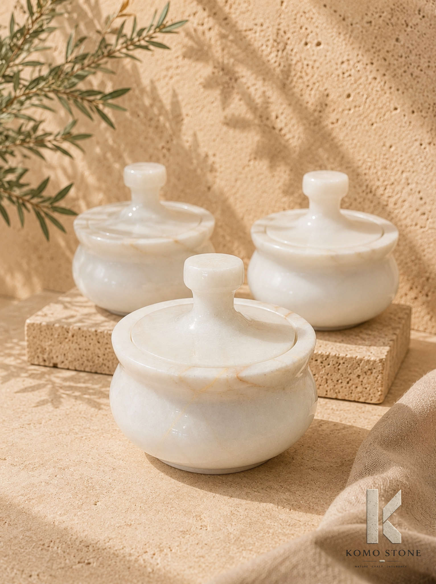قندان مرمریت سفید (تک عددی)