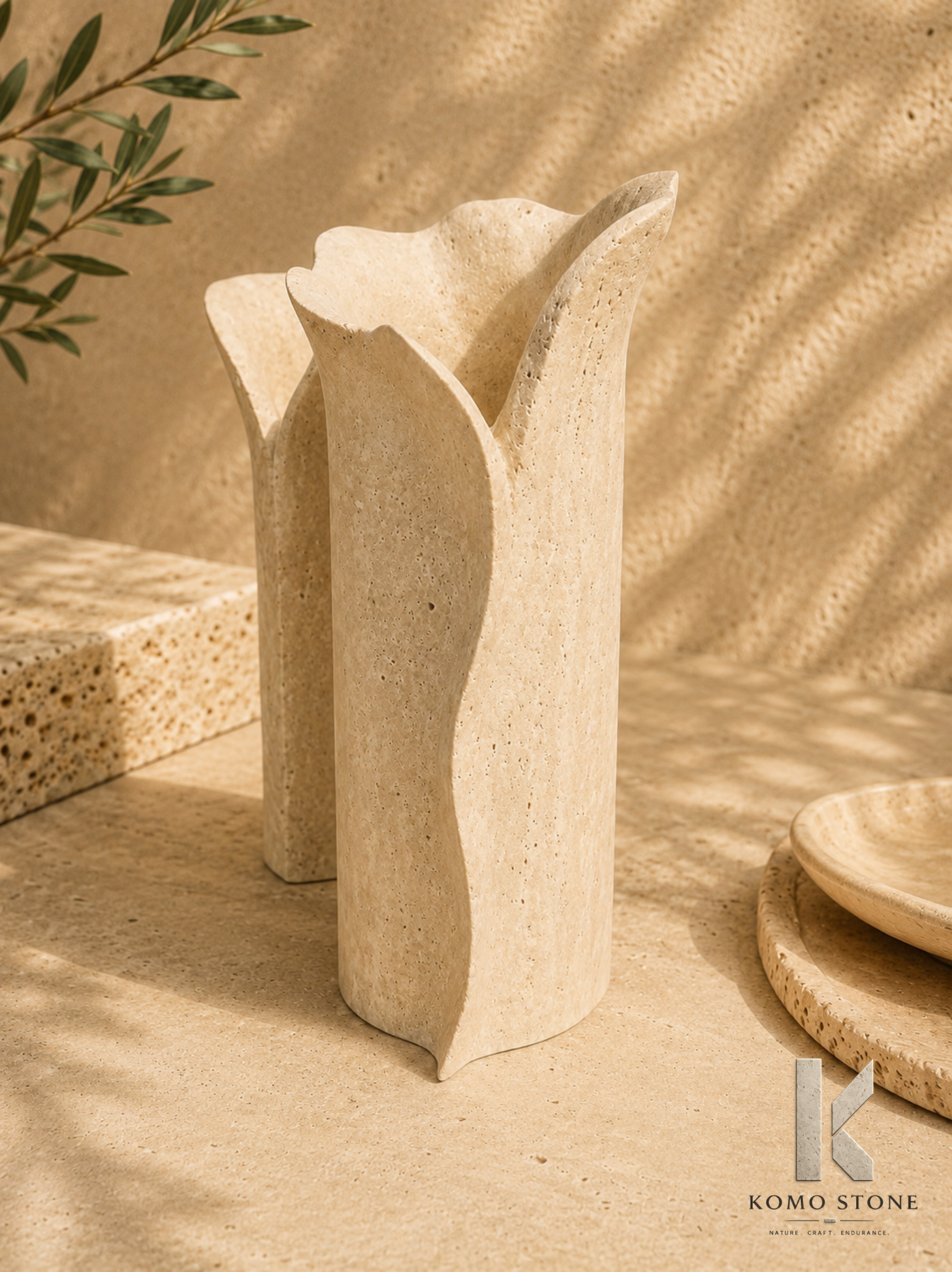 گلدان تراورتن اطلس