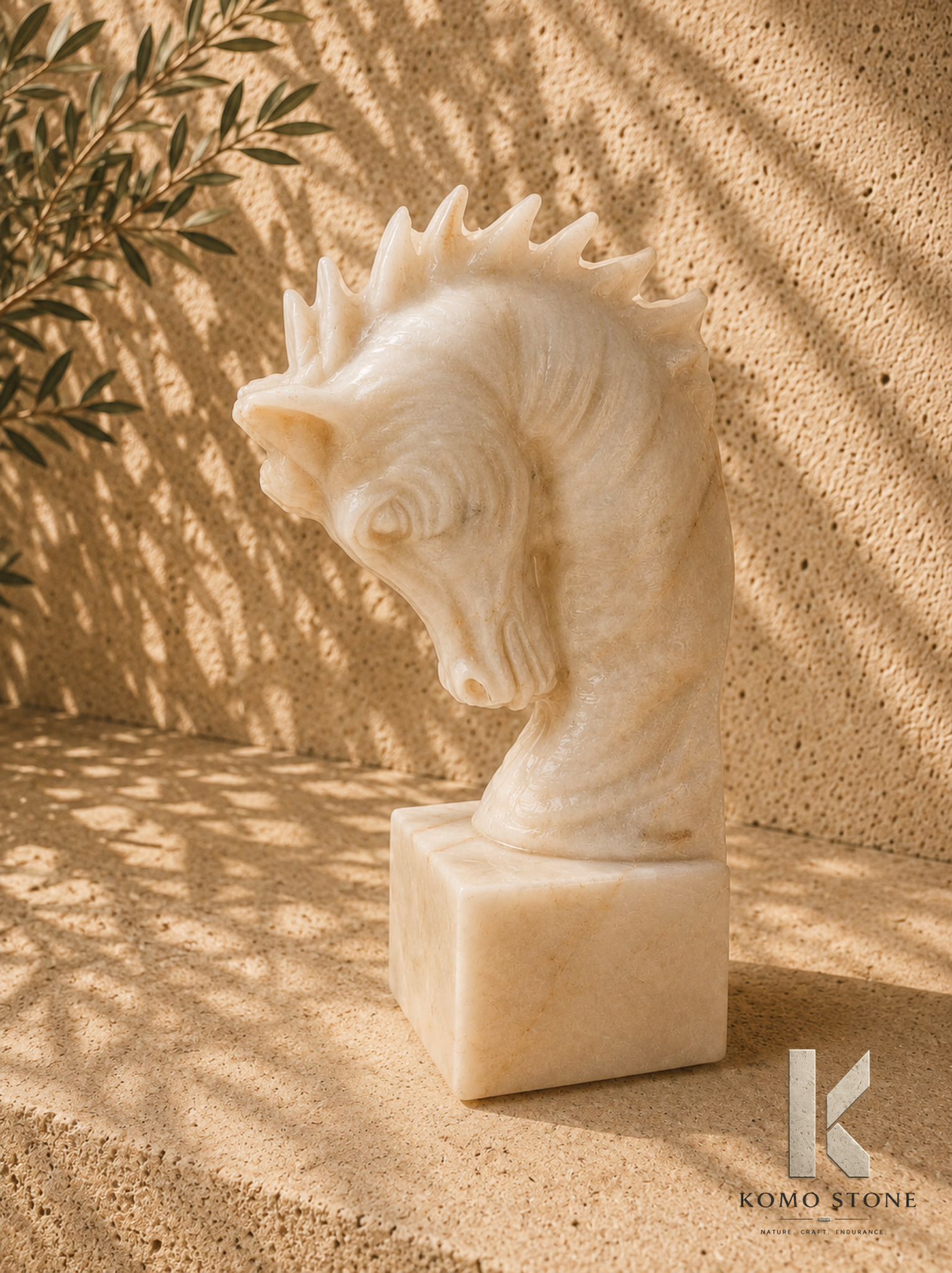 مجسمه مرمریت اسب شطرنج